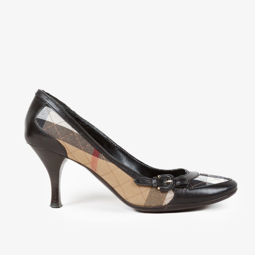 Burberry House Check Canvas Heels